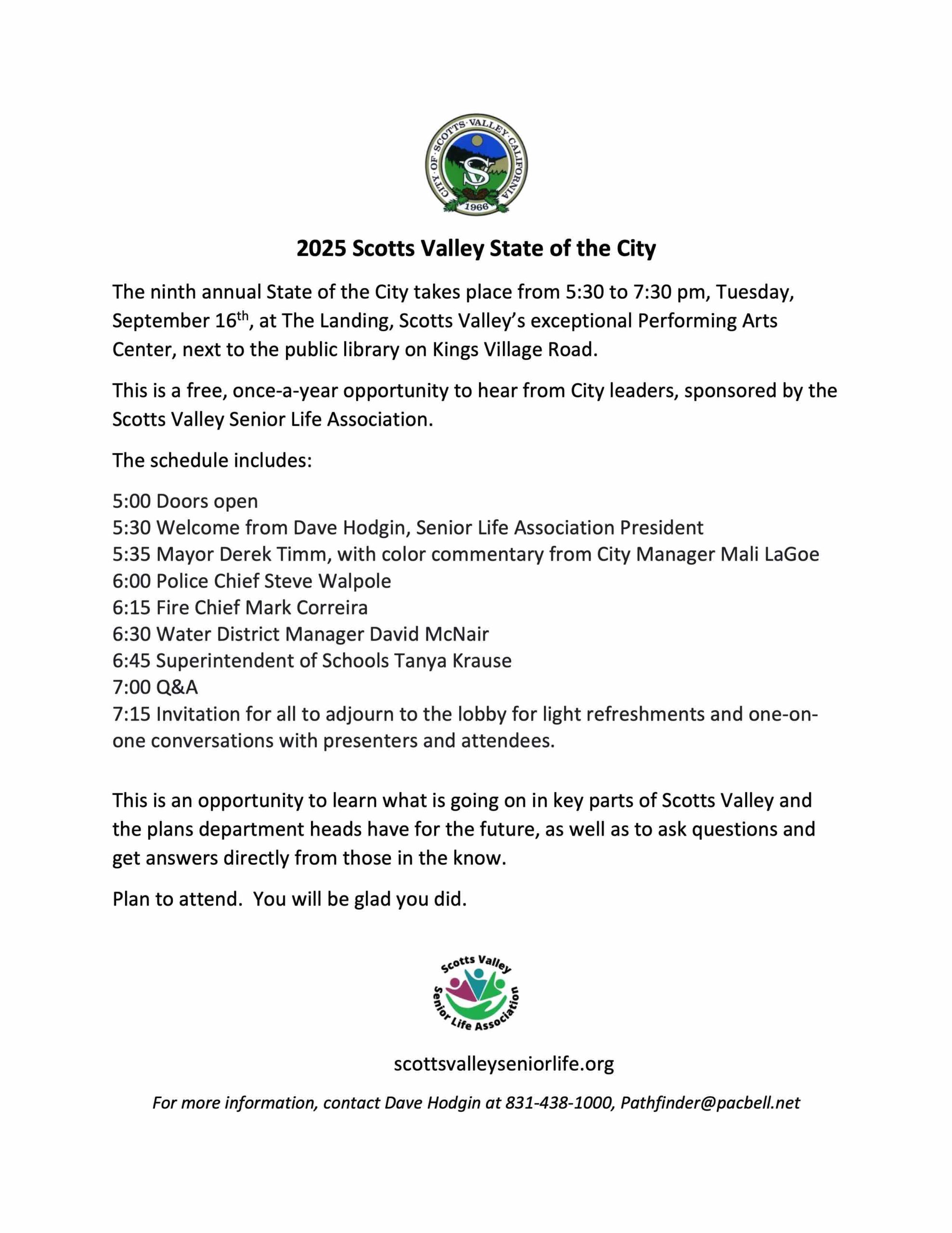 2025 Press Release State Of The City